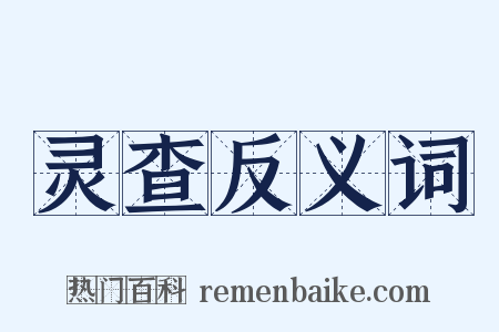 灵查反义词是什么意思的图片